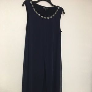 Dark blue classy dinner dress